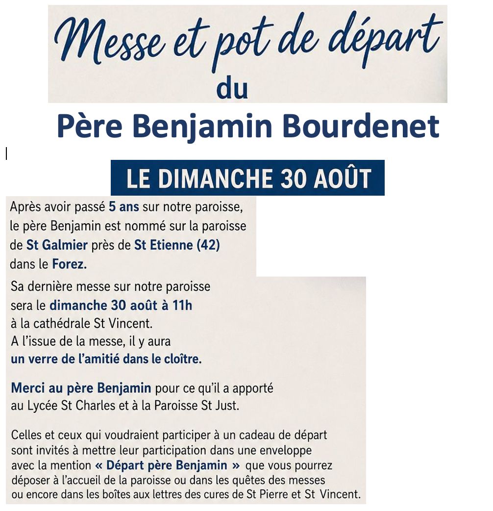 Pot de départ - Père Benjamin