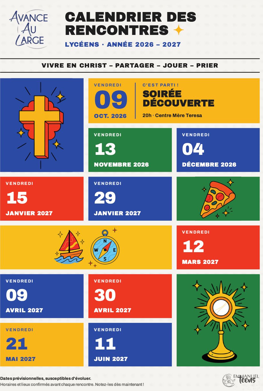 Calendrier des rencontres